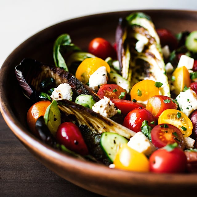 Fiesta Summer Salad with Grilled Romaine