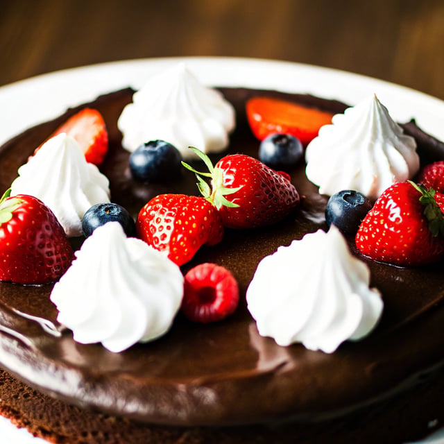 Foolproof Chocolate Cake with Whipped Cream and Fresh Berries