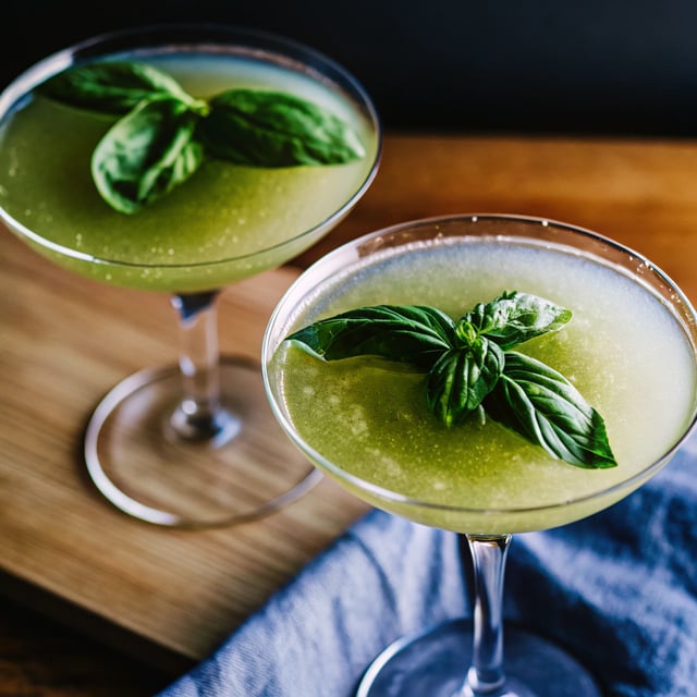 Frozen Basil Bellinis