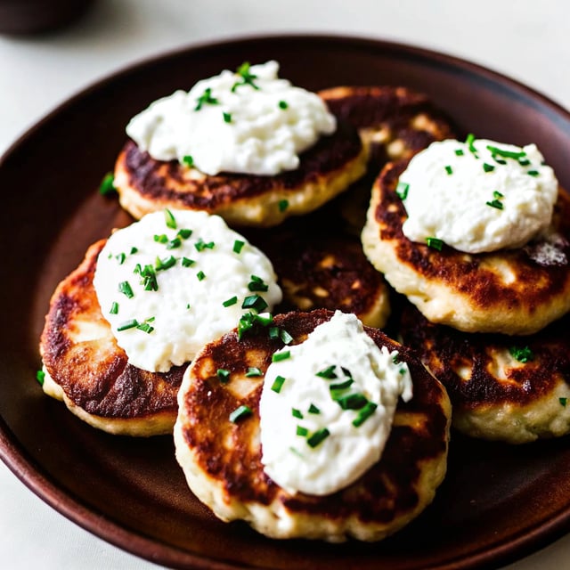 Mashed Potato Pancakes with Goat Cheese and Chives