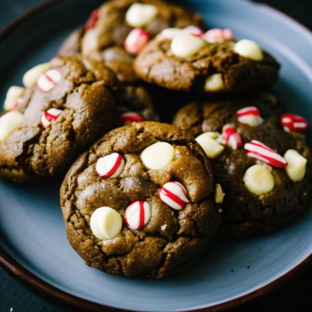 Peppermint White Chocolate Brownie Cookies