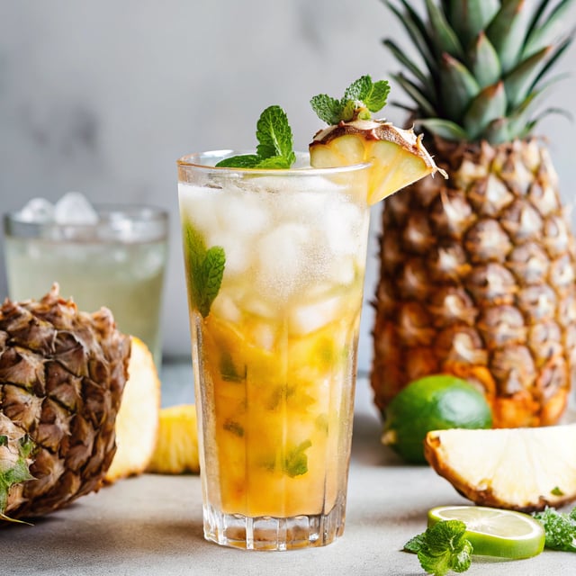 Pineapple-Ginger Mojitos