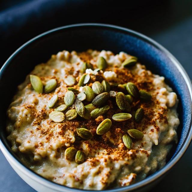 Pumpkin Spice Latte Overnight Oats with Maple Pepitas