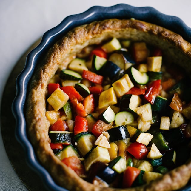 Ratatouille Pot Pie With A Potato Crust