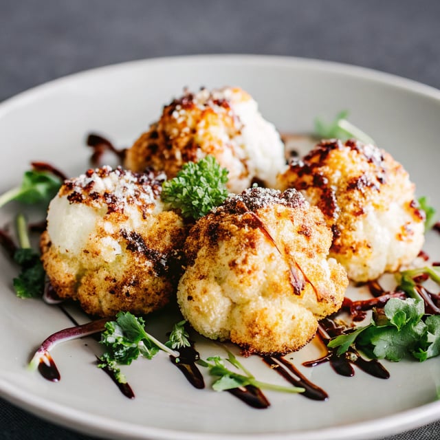Roasted Cauliflower Parmesan