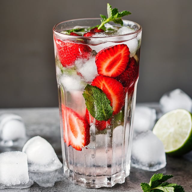 Roasted Strawberry Mojito