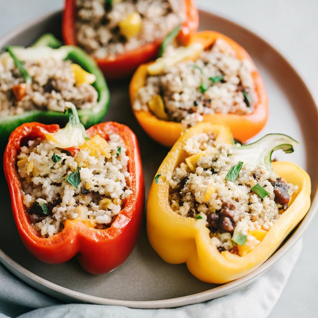 Southwestern Turkey and Quinoa Stuffed Peppers