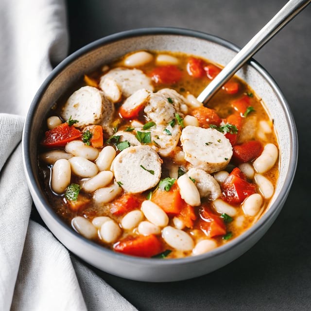 Tomato and White Bean Stew with Chicken Sausage