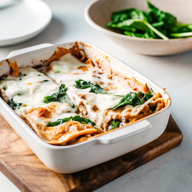 White Lasagna with Spinach