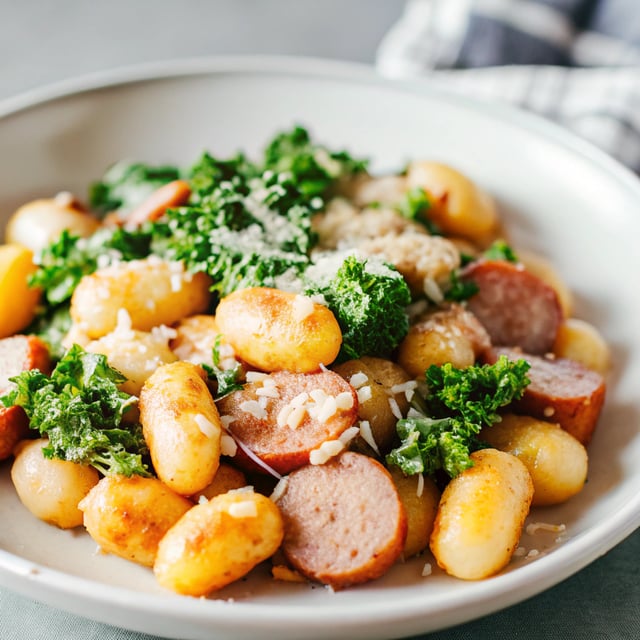 Baked Gnocchi with Kale and Sausage