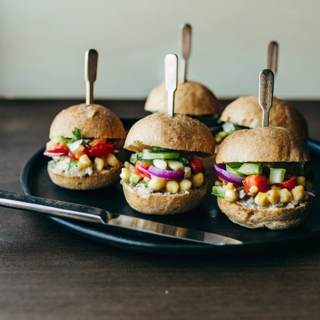 Chickpea Salad Sliders