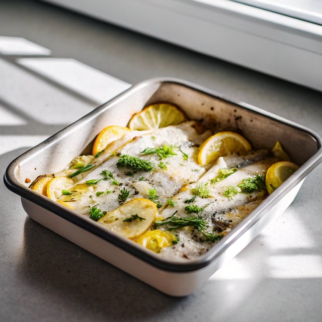 Dover Sole with Lemon, Dill and Leeks