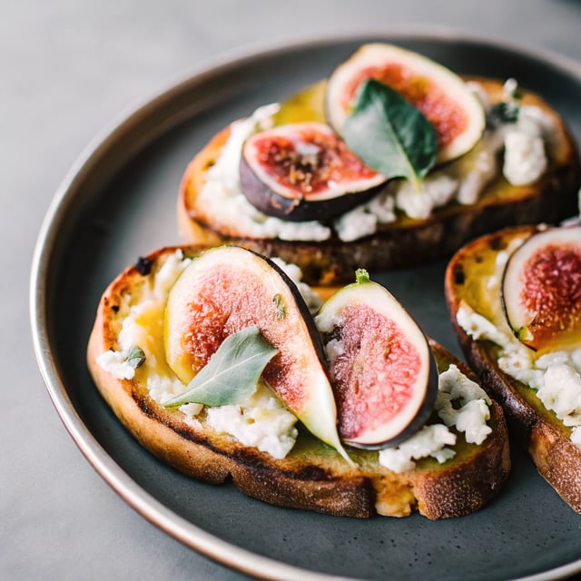 Fig Bruschetta with Cambozola and Sage Honey