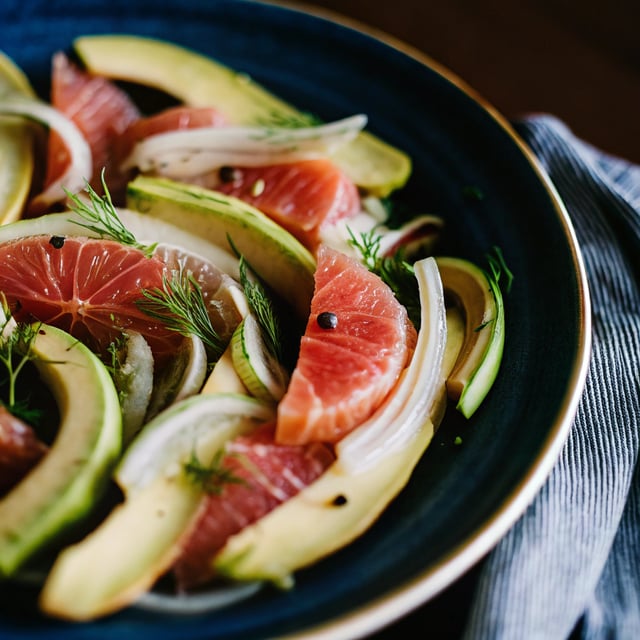 Grapefruit, Fennel and Avocado Salad