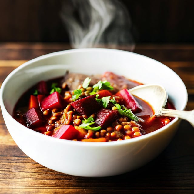 Healing Lentil Beet Soup