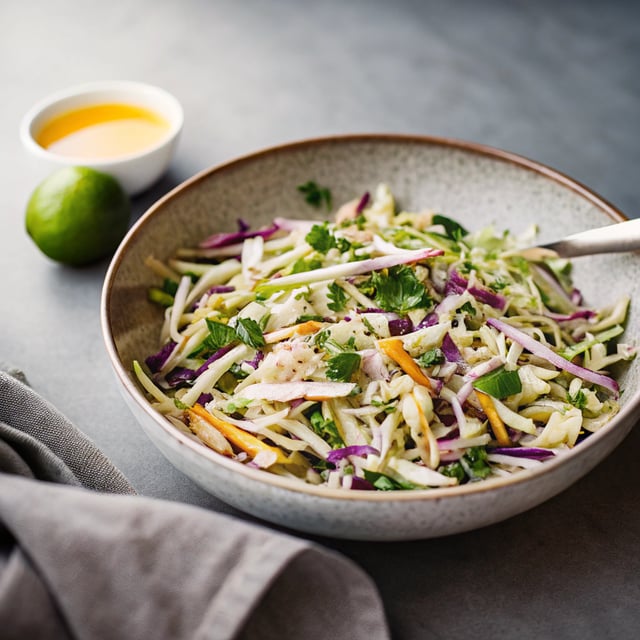 Kohlrabi Slaw with Cilantro, Jalapeño and Lime