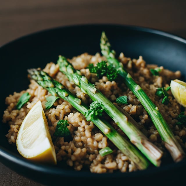 Lemony Asparagus Risotto