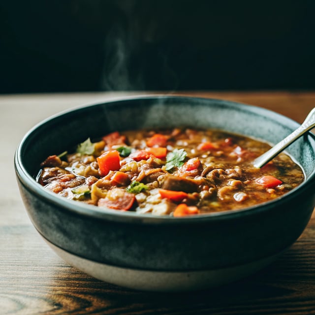 Lentil Chili with Chorizo
