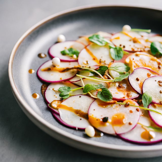 Miso Ginger Salad Turnips