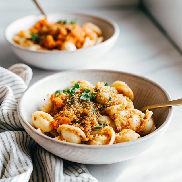 Orecchiette Pasta with Carrot Miso Sauce