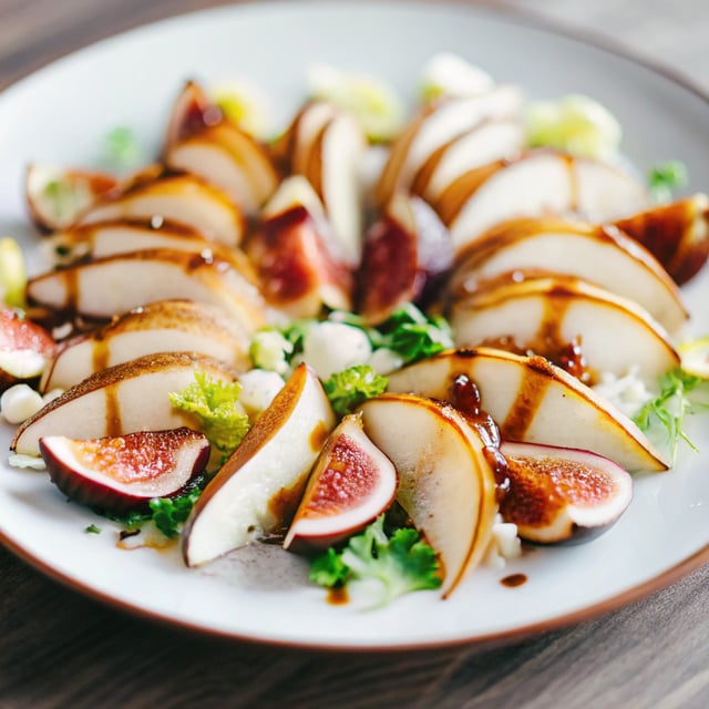 Pear Salad with Vanilla Fig Dressing