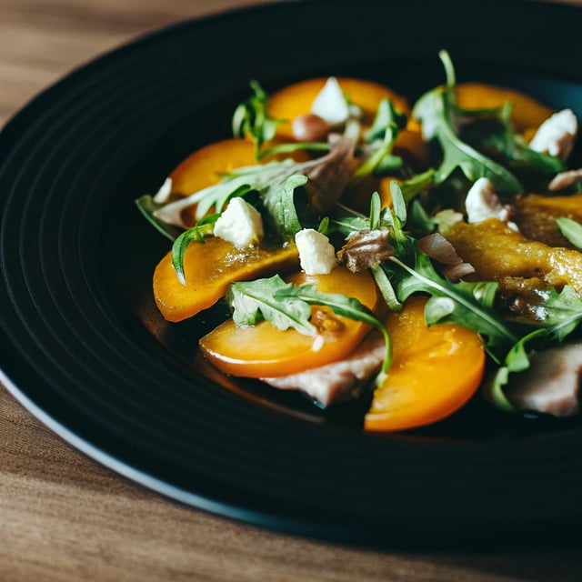 Persimmon Salad with Citrus Dressing
