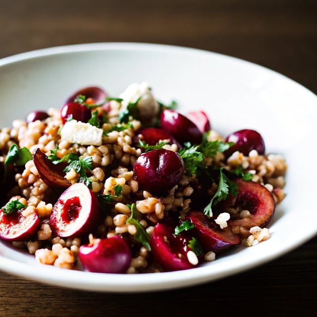 Pickled Cherry and Farro Salad