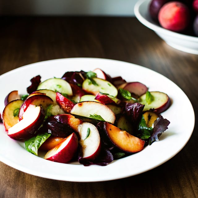 Plum Shiso Salad with Cucumber and Jicama