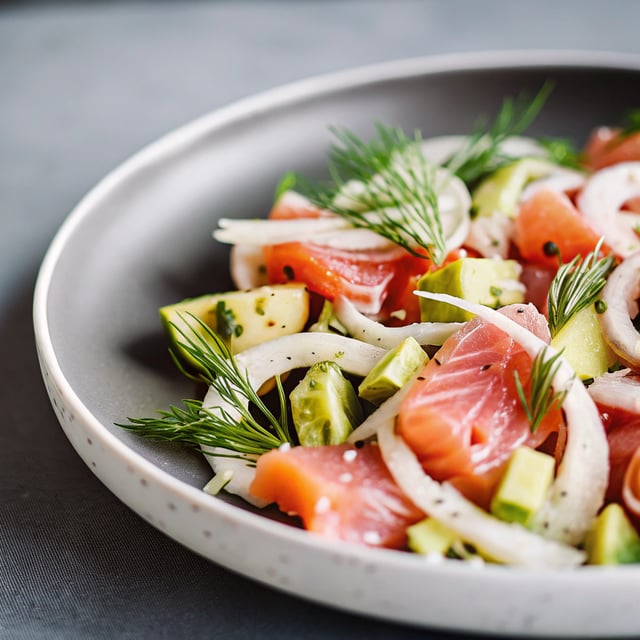 Smoked Salmon, Avocado and Fennel Salad
