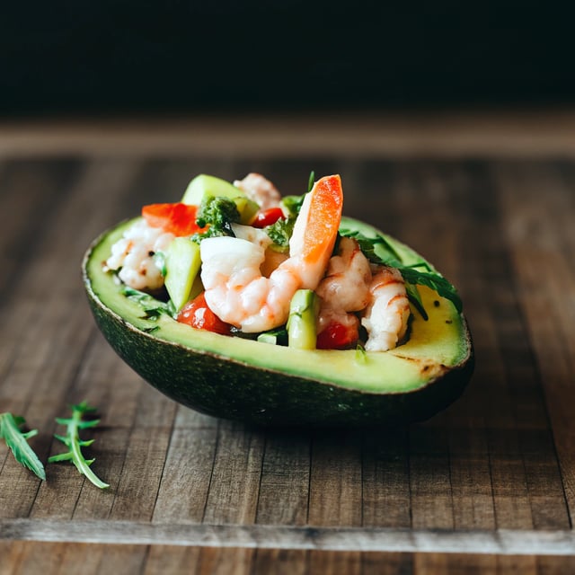 Stuffed Avocado with Shrimp and Tarragon