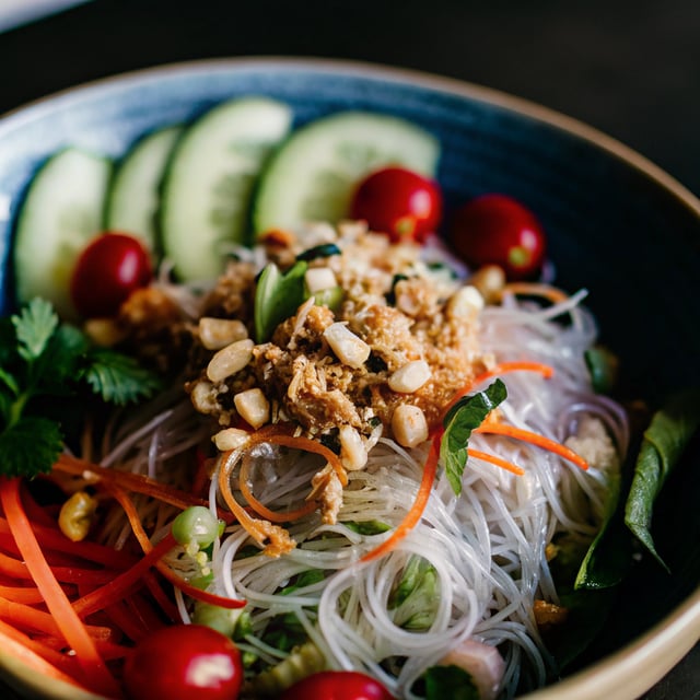 Vietnamese Vermicelli Salad with Sweet Chili Vinaigrette