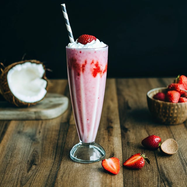 2-Ingredient Strawberry Coconut "Milk"Shake