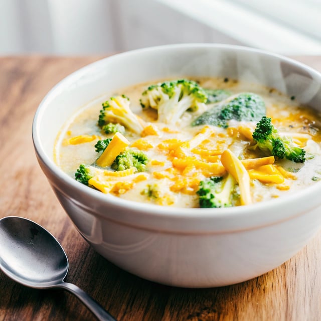 5-Ingredient Broccoli Cheese Soup