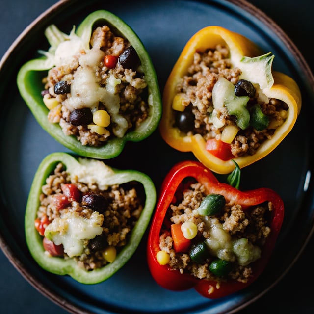 5-Ingredient Mexican Quinoa Stuffed Peppers