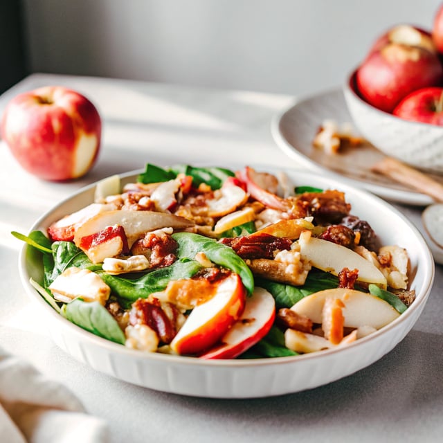 Apple Bacon Spinach Salad