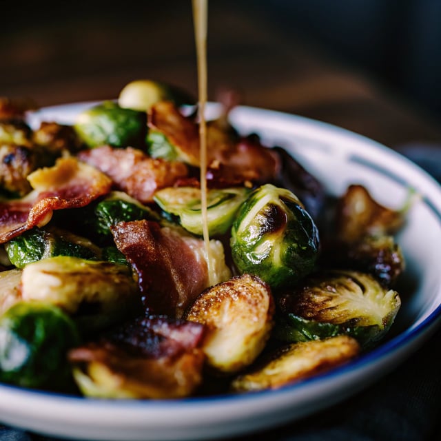 Bacon Brussels Sprouts with Hot Honey