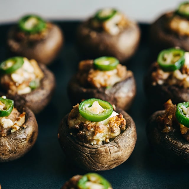 Bacon & Jalapeño Stuffed Mushrooms