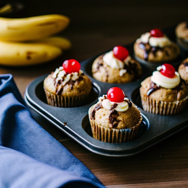 Banana Split Cupcakes