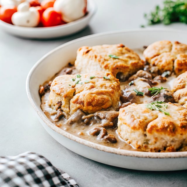 Biscuits and Mushroom Gravy (Vegan)