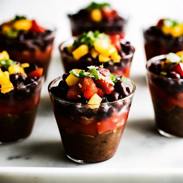 Black Bean & Mango Salsa Cups