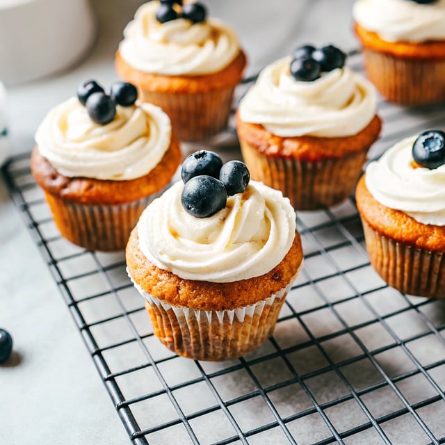 Blueberries & Cream Cupcakes