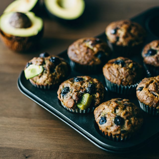 Blueberry Avocado Muffins