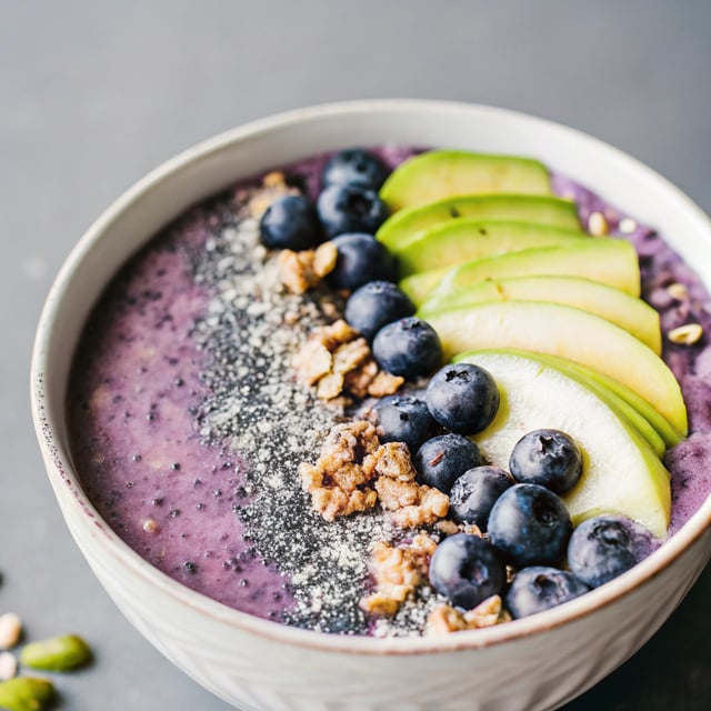 Brain Power Smoothie (Blueberry Avocado Smoothie)