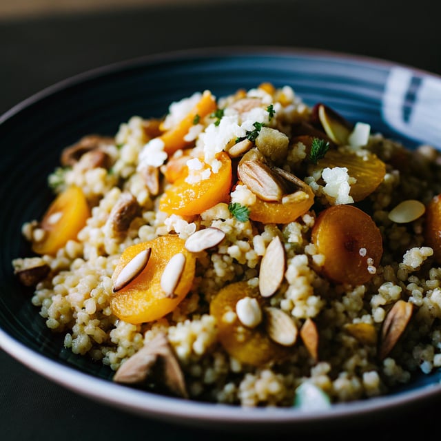 Breakfast Israeli Couscous (With Apricots, Almonds & Coconut)