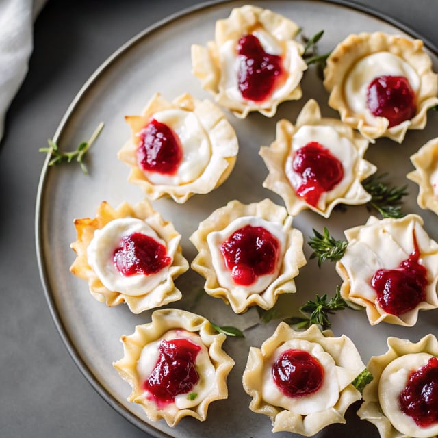 Brie & Raspberry Phyllo Cups