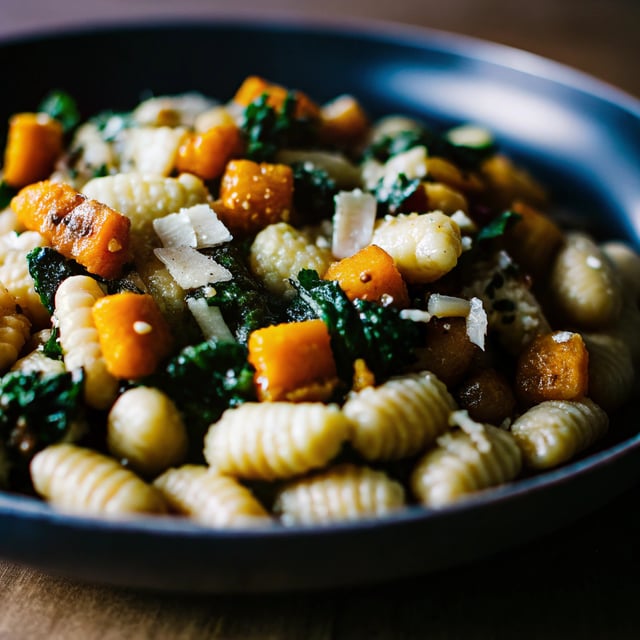 Brown Butter Gnocchi with Roasted Butternut Squash and Kale