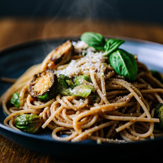 Brussels Sprouts Parmesan Pasta