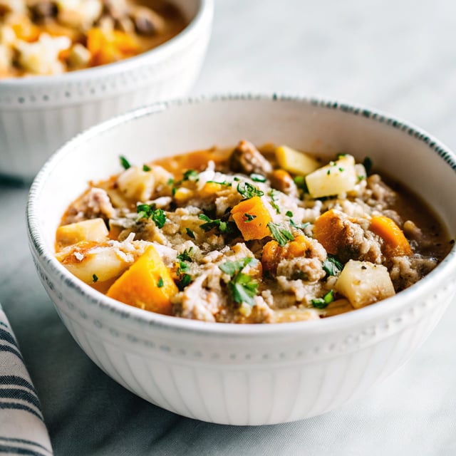 Butternut Squash, Sausage and Tortellini Soup