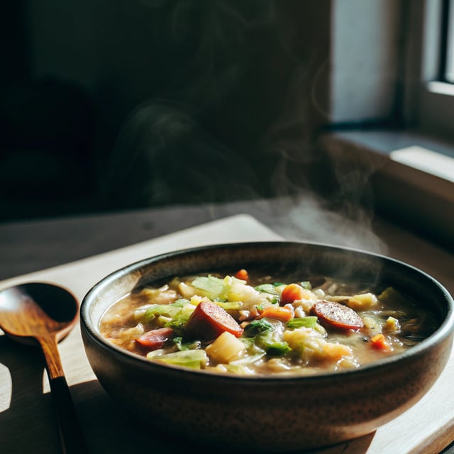 Cabbage, Sausage and Potato Soup