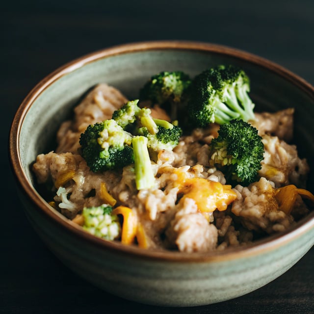Cheesy Broccoli, Chicken and Rice Bowls (Meal Prep)